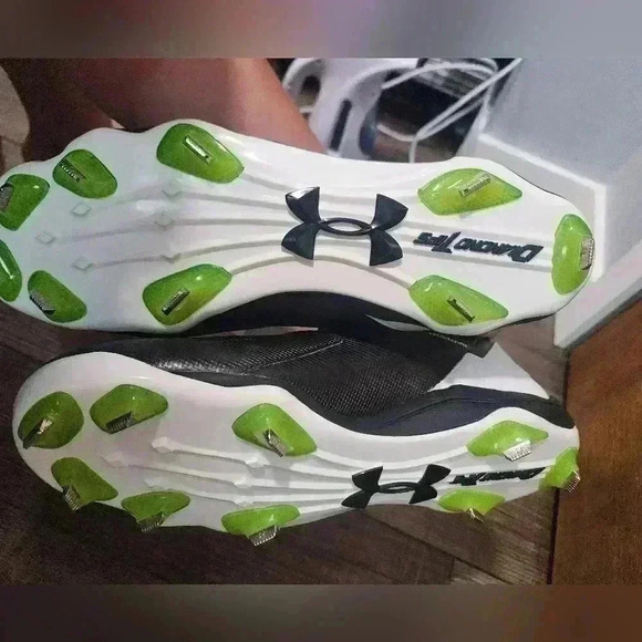 Under Armour UA Deception Mid DT Black White Men’s Size 12.5 Baseball Cleats NEW main image 5
